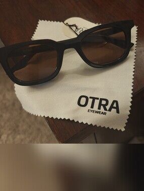 OTRA Women's Black Sunglasses with Brown Lenses